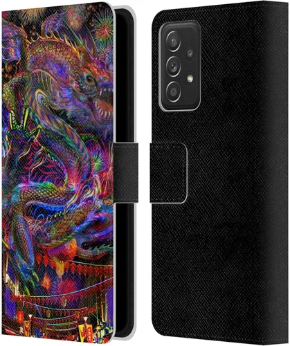 Vista 14 de Head Case Designs Officially Licensed Jumbie Art Alien Visionary Leather Wallet Case Compatible with Samsung Galaxy A53 5G (2022)