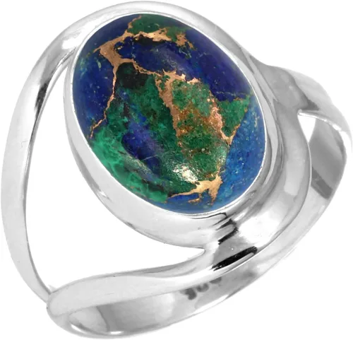 Vista 10 de Anillo de piedras preciosas naturales para mujer, perla, ojo de tigre, lapislázuli, cristal ovalado, bohemio, auténtica plata de ley 925, joyería