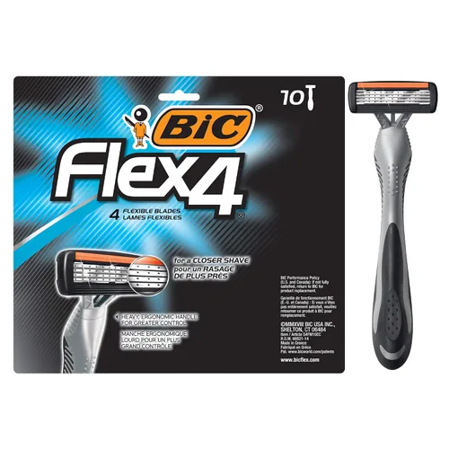 Vista 7 de BIC Flex 4 - Rastrillos para afeitar desechables de 4 hojas, 10