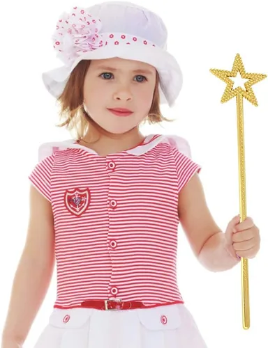 Vista 6 de Tvoip 5 piezas de accesorios de disfraz para niñas, varitas mágicas de estrella, ángel de hadas, varitas de hadas, fiestas de cumpleaños, bodas