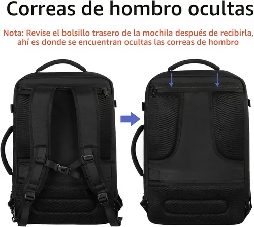 Vista 4 de MATEIN - Mochila de viaje extragrande de 10.56 galones, mochila de viaje ampliable apta para aerolíneas, para viajeros de fin de semana, hombres