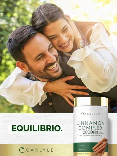 Vista 6 de Carlyle Ceilán Canela Complejo con Gymnema y Morera 150 Cápsulas