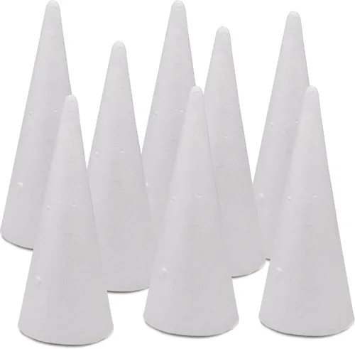 Vista 4 de Crafare Paquete de 4 conos de espuma de 3.85 x 9.7 pulgadas para decoración