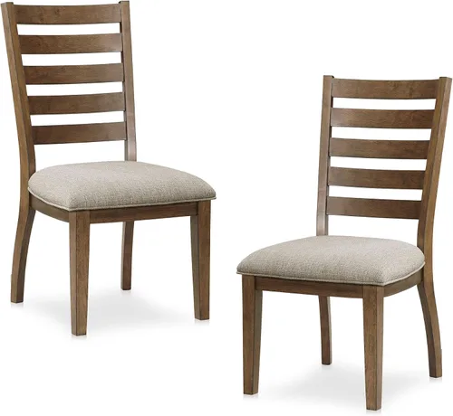 Vista 13 de JUSTONE Mid-Century - Juego de 2 sillas de comedor modernas de madera maciza con respaldo ergonómico, estilo granja para comedor (negro)