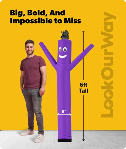 Vista 3 de LookOurWay Air Dancers Wacky Waving - Accesorio inflable de tubo para hombre, 7 pies de alto, publicidad de bailarín de aire que saluda, tipo tubo