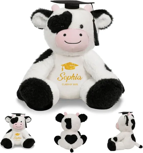 Vista 9 de Oso de graduación personalizado 2026-9.5 pulgadas 7 colores personalizados de peluche de graduación con fecha de nombre, regalo de graduación
