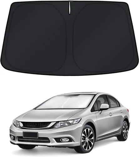 Vista 57 de KUST - Parasol plegable para parabrisas para BMW X1 E84, accesorios 2011 2012 2013 2014 2015, protector de visera de sol ajustable que bloquea