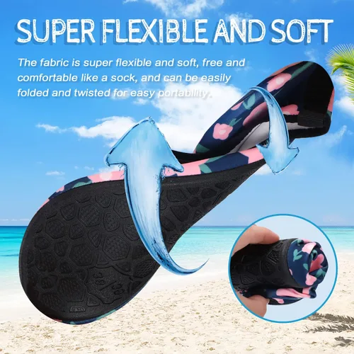Vista 5 de ANLUKE - Zapatos para agua, de secado rápido, ideales para yoga acuático, playa, natación, surf, para mujeres y hombres