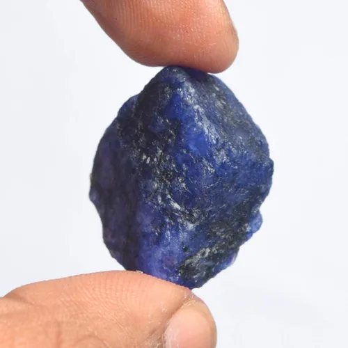 Vista 3 de gemhub Zafiro azul crudo 41.00 Ct Cristal curativo, Piedra preciosa natural de cristal de zafiro en bruto, Gema, Zafiro mejorado