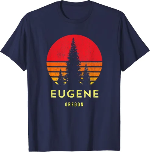 Vista 61 de Camiseta Eugene Oregon, Negro, S