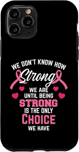 Vista 27 de iPhone 16 Being Strong Cita Rosa Inspirador Cáncer de Mama Regalos Caso