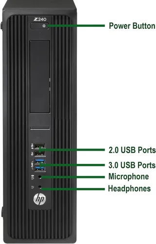Vista 3 de HP Computadora de escritorio Z240 SFF, Intel Core i3-6100 3.7GHz, 8GB DDR4 RAM 256GB SSD, 3 DisplayPort, WiFi, Bluetooth, teclado y ratón, Windows