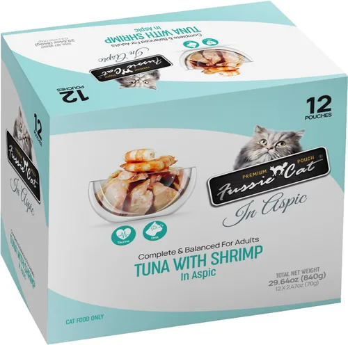 Vista 6 de Fussie cat Atún premium con salmón en Aspic