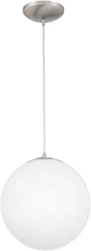 Vista 5 de Access Lighting 23941-BS/OPL - Colgante de perlas, 1 luz, 60 vatios, acero cepillado