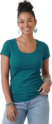 Vista 127 de Emmalise - Camiseta de manga corta para mujer, cuello redondo, estilo básico, pack de valor, tallas junior y grandes