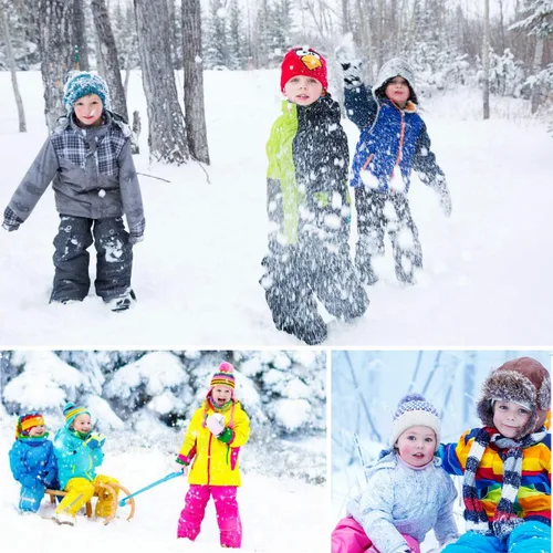 Vista 7 de JACKSHIBO Botas de nieve impermeables para niñas y niños (chiquitos y grandes)