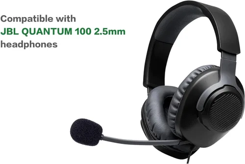 Vista 2 de UNCLE LIGHT Micrófono de juego de repuesto para JBL Quantum 100 (Q100) auriculares para juegos en PCXboxPSSwitchMAC, micrófono de pluma desmontable