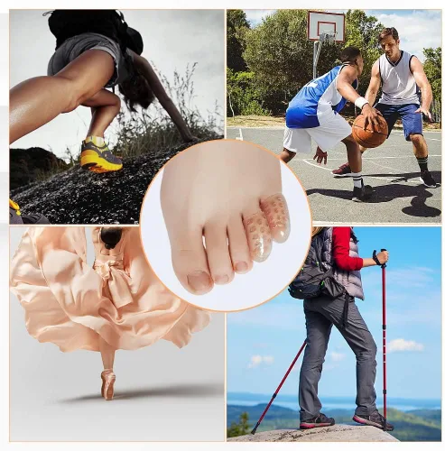 Vista 7 de Protector de dedos de silicona antifricción, protectores de dedos de gel transparente suave y transpirable, fundas transpirables para dedos