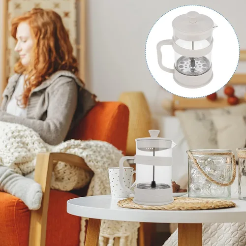 Vista 8 de DOITOOL Cafetera de café expreso, cafetera de café, cafetera de vidrio, prensa de café de vidrio, cafetera de té de 27.1 fl oz, filtro de café frío