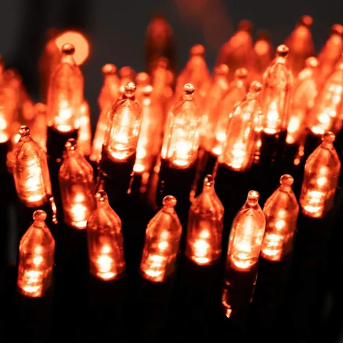 Vista 9 de Minetom Guirnalda de luces de Halloween para exteriores, 39 pies, 100 luces LED impermeables de Navidad con 8 modos de iluminación para Halloween
