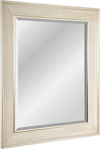 Vista 7 de Head West Espejo de pared con marco biselado texturizado pavé de 29 x 35 pulgadas, espejos de pared rectangulares decorativos para fregadero