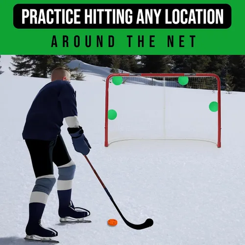 Vista 8 de Top Shelf Targets Paquete Combinado con Objetivos de Hockey Magnéticos Duraderos/Objetivos de Portería de Lacrosse, 4 Correas de Sujeción y 4 Discos