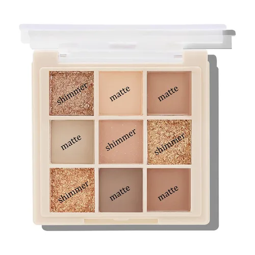 Vista 2 de Boobeen Paleta de sombras de ojos nude – maquillaje mate y brillante, polvo cremoso altamente pigmentado para sombra de ojos, crea un aspecto