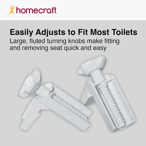 Vista 3 de Homecraft Savanah - Asiento de inodoro elevado, asiento de inodoro elevado de 4 pulgadas de alto que se bloquea en inodoros estándar, asiento