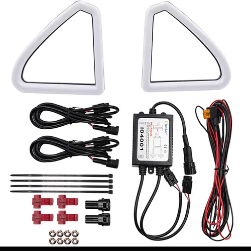 Vista 3 de Parrilla delantera DRL LED luces de funcionamiento para 2015 2016 2017 F0rd Mvstang parrilla delantera parachoques blanco LED montaje acento luces