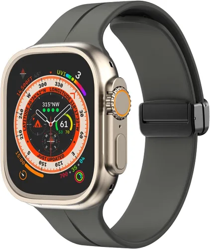 Vista 25 de Banda magnética compatible con Apple Watch de 38mm 40mm 41mm 42mm 44mm 45mm 46mm 49mm, mujeres y hombres, correa deportiva de silicona compatible