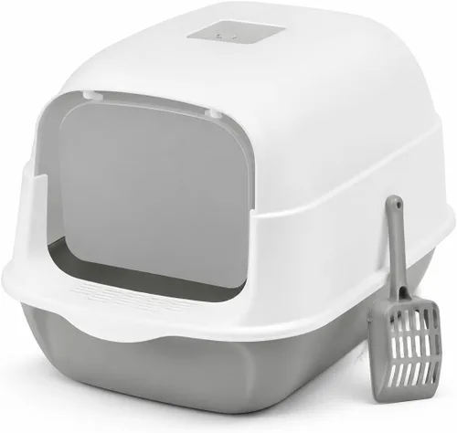 Vista 14 de Stainless Steel Litter Box 23.6", Enclosed Dual Entry XL