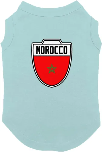 Vista 9 de Camiseta de fútbol de Marruecos - Camiseta para perro de fútbol americano (negro, talla XS)