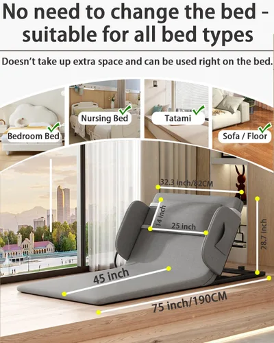 Vista 5 de Levantamiento eléctrico de la cama para levantarse – Asistente de cama para levantarse de la cama, reposo de cama ajustable ayuda a los pacientes