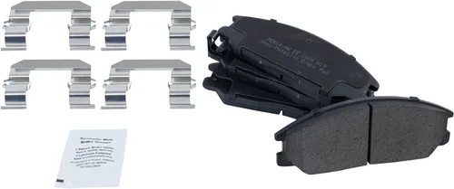 Vista 5 de TRQ Kit de pastillas de freno delanteras y traseras y rotores Kit químico de freno Pastillas de freno Rotor de freno semimetálico compatible