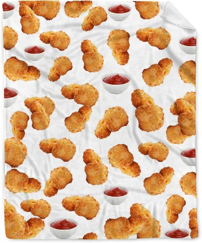 Vista 34 de Manta de chips Nachos para otoño, invierno, primavera, todas las estaciones, cálida y mullida de 40 x 30 pulgadas, para mascotas, microfelpa Chips