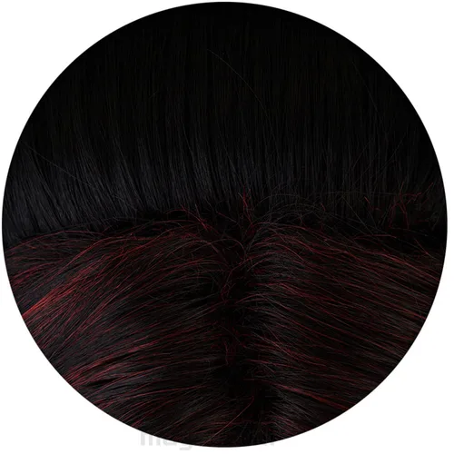 Vista 6 de maysuwell Peluca de pelo largo colorido de anime Demon Slayer Kokushibou Cosplay Pelucas para hombres y mujeres para Halloween, carnaval, fiesta