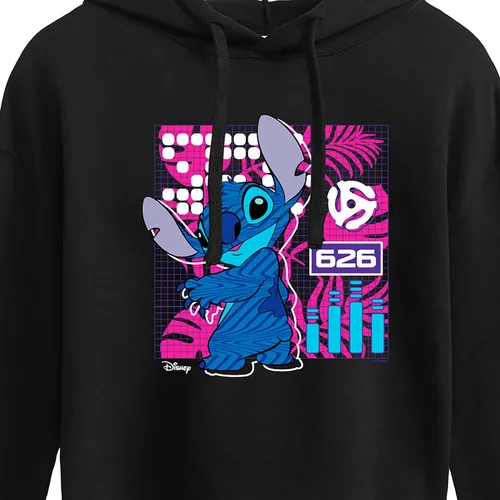 Vista 3 de Disney - Lilo & Stitch - Stitch Grid - Sudadera con capucha recortada para jóvenes