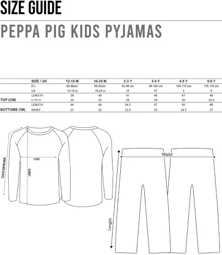 Vista 7 de Peppa Pig Pijama familiar de Navidad para adultos y niños pequeños