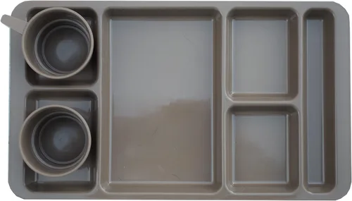 Vista 6 de Bandeja de campamento - Bandeja de comida de 3 piezas con taza y tazón sin BPA, fabricada en Estados Unidos