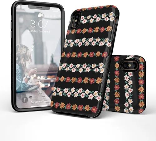 Vista 150 de Casely Funda para iPhone Xs Max Funda con estampado de festival (solo buenas vibraciones)
