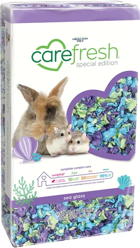 Vista 14 de Carefresh - Ropa de cama para mascotas de papel natural azul 99% libre de polvo para mascotas pequeñas con control de olores, 10 L