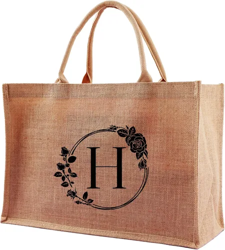 Vista 12 de A-Z - Bolsas grandes con iniciales con monograma para mujeres, regalos de agradecimiento para profesores, madres para el día de la madre