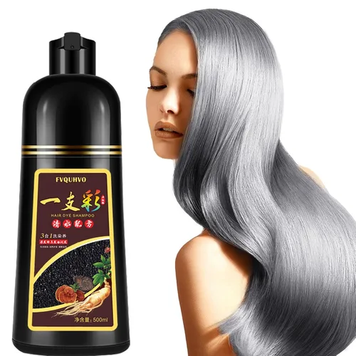 Vista 9 de Champú instantáneo para cabello negro de 16.9 fl oz para hombres y mujeres, champú de tinte para el cabello 3 en 1, cobertura del cabello 100%