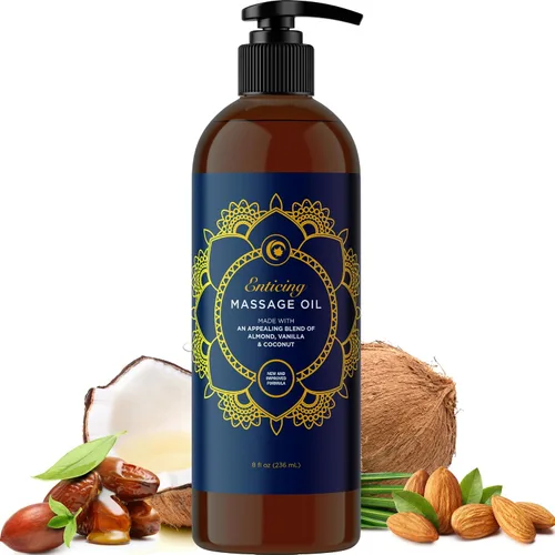 Vista 16 de Aceite natural hipoalergénico para terapia en la piel, masaje sensual con aceite puro de lavanda para hombres y mujeres, 8 onzas