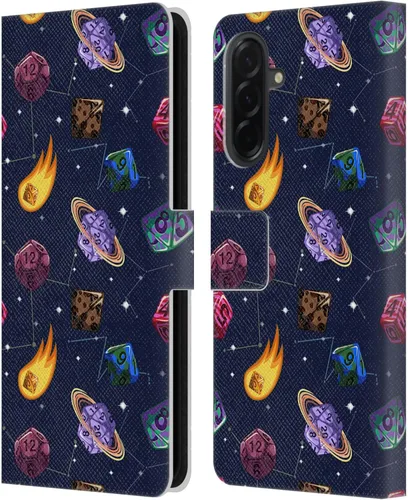 Vista 138 de Head Case Designs Officially Licensed Carla Morrow Colorful Space Dice Patterns Leather Wallet Case Compatible with Samsung Galaxy A07 4G