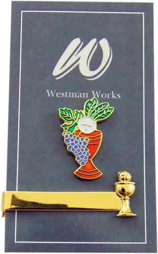 Vista 2 de Westmon Works First Comunion - Juego de accesorios para corbata, diseño de pan de vida