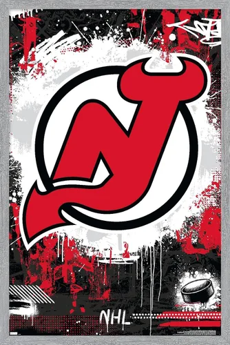 Vista 13 de Trends International NHL New Jersey Devils - Póster de pared con logotipo Maximalist 23