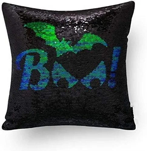 Vista 7 de MOCOFO Fundas de almohada decorativas de lentejuelas mágicas reversibles 16x16-2 de plata a oro + 2 de oro a negro de ante premium para habitación 4