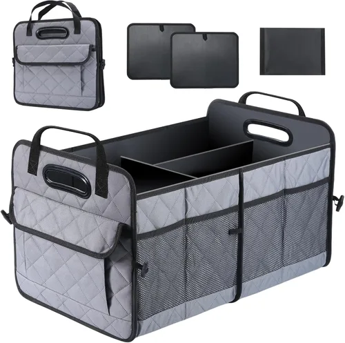 Vista 7 de Organizador de maletero de automóvil con bolsa térmica aislada a prueba de fugas, 4 en 1, organizador de almacenamiento portátil impermeable
