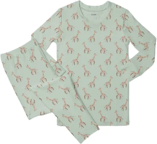 Vista 47 de KicKee Pants Conjunto de pijama de manga larga con estampado de piezas
